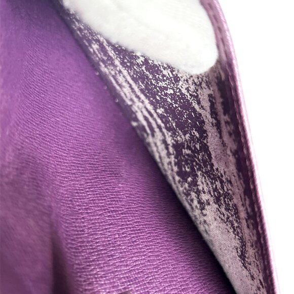 Louis Vuitton LV Yellow Epi Leather Long Wallet With Purple Interior - Picture 12 of 13